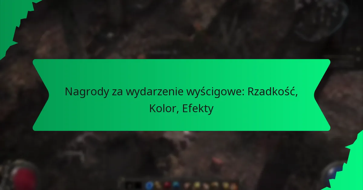 Nagrody za wydarzenie wyścigowe: Rzadkość, Kolor, Efekty