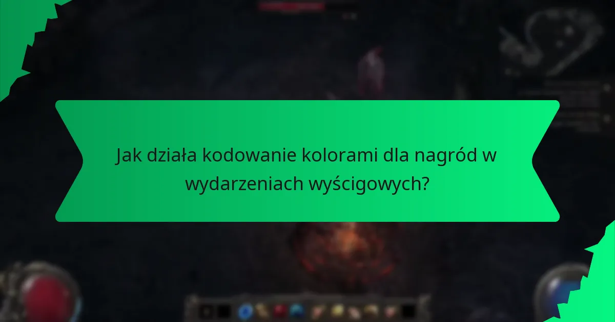 Jak działa kodowanie kolorami dla nagród w wydarzeniach wyścigowych?