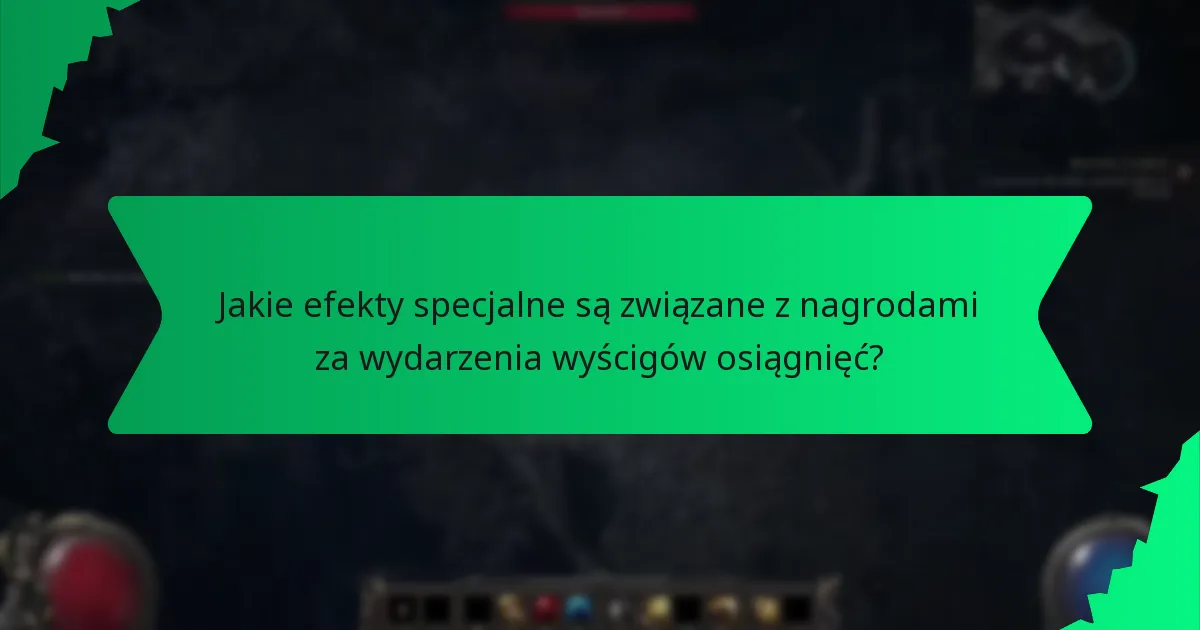 Jakie efekty specjalne są związane z nagrodami za wydarzenia wyścigów osiągnięć?
