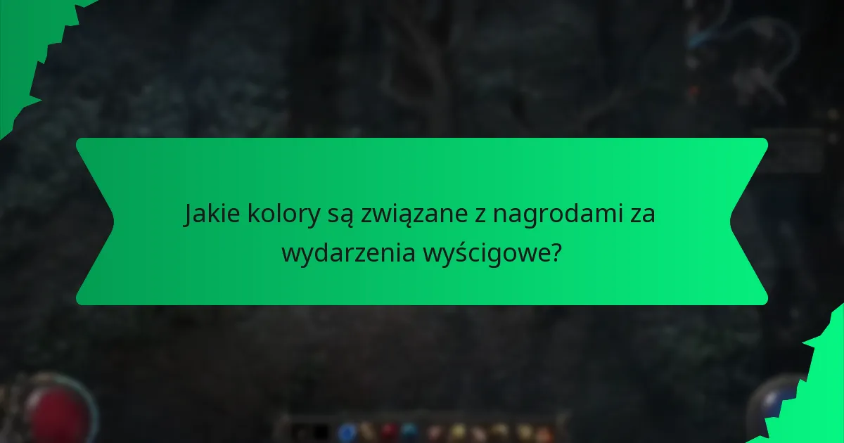 Jakie kolory są związane z nagrodami za wydarzenia wyścigowe?