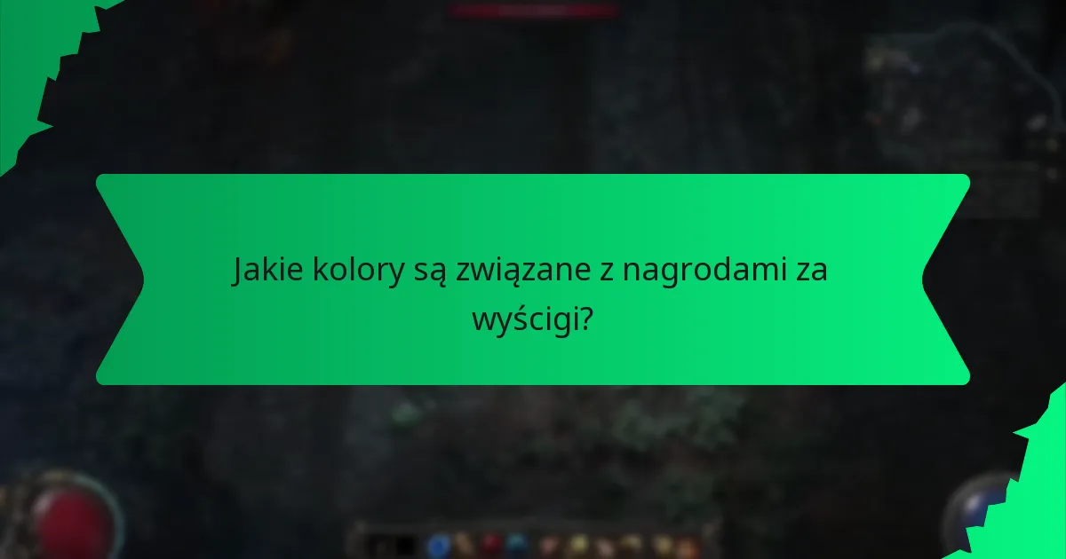 Jakie kolory są związane z nagrodami za wyścigi?