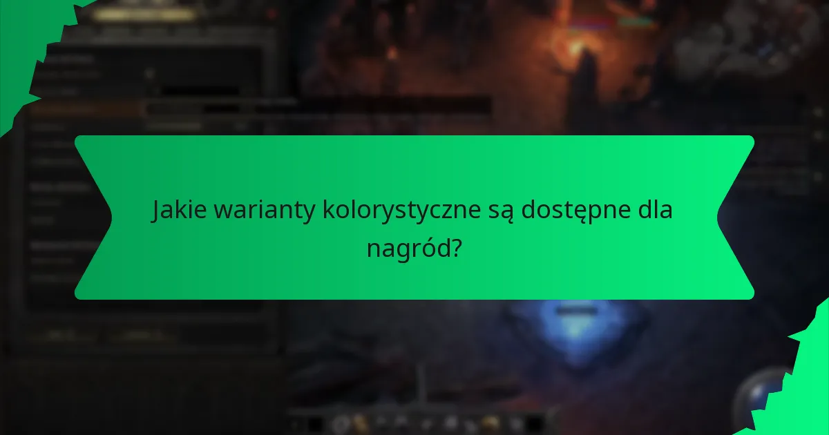 Jakie warianty kolorystyczne są dostępne dla nagród?