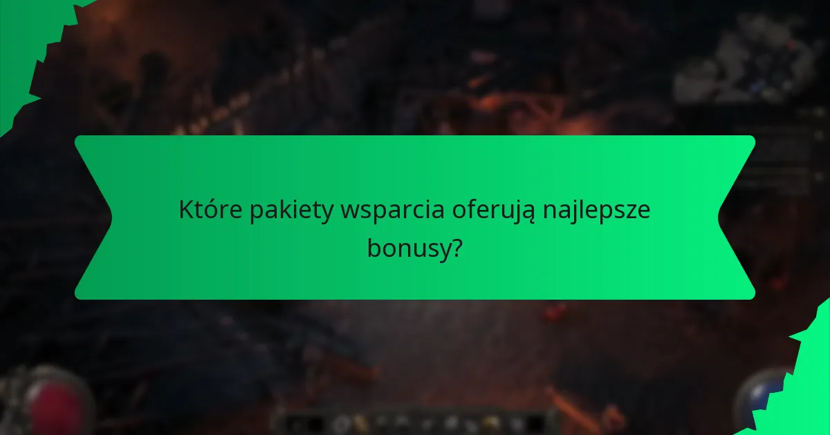 Które pakiety wsparcia oferują najlepsze bonusy?